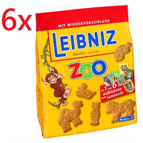 【55专享】包邮！Leibniz 小麦黄油动物饼干 125g*6包 14.95欧（约115元）