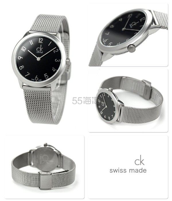 Calvin Klein Minimal系列 瑞士石英女表K3M52151  （约435元）
