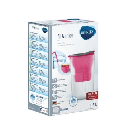 【55专享】免邮！Brita 碧然德 Fun 粉色滤水壶 1.5L 附赠 Maxtra 滤芯一枚 15.99欧（约123元）