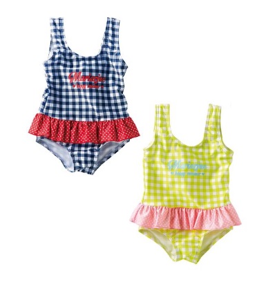 SKIPLAND Check swim 斯克莱方格女童连体泳衣 1970日元（约126元）