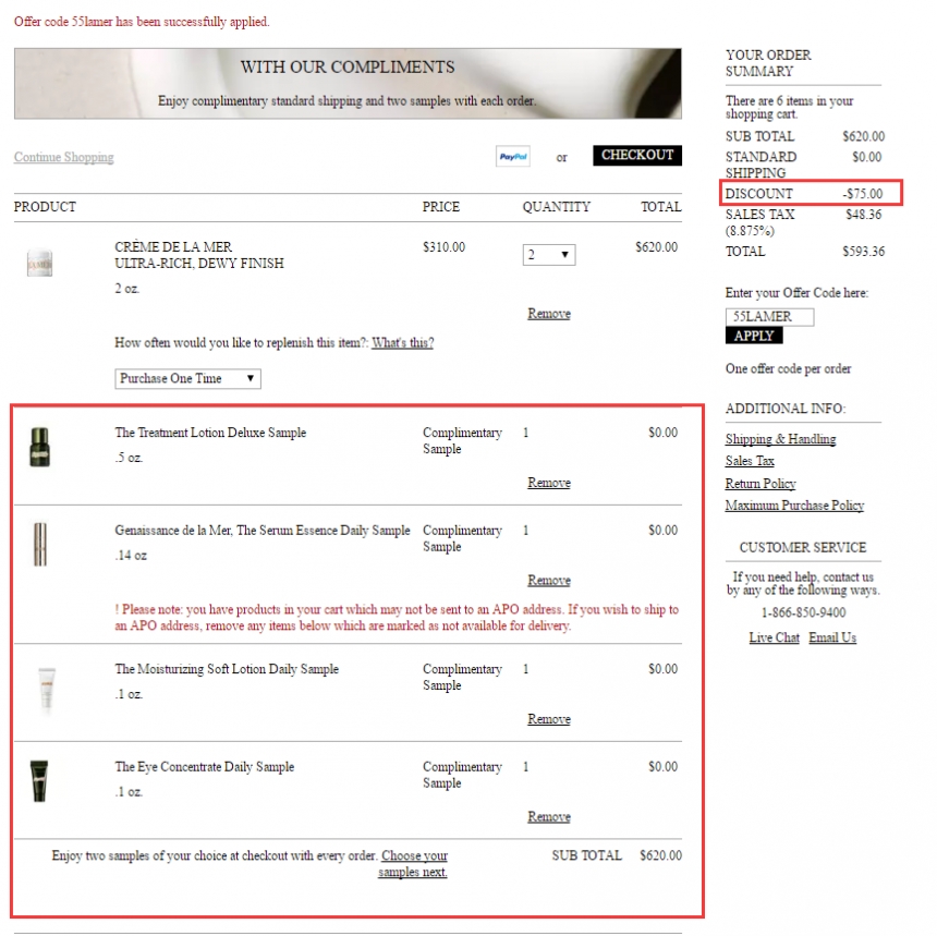 La Mer 官网：海蓝之谜 奇迹面霜等 满0送立减+送多重好礼！