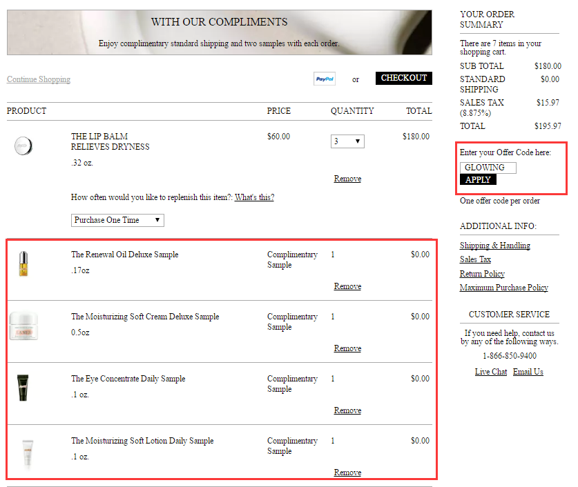 【55专享】La Mer 官网：海蓝之谜 奇迹面霜等 满0立减+送4件豪华好礼！