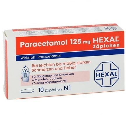 【55专享】免邮！Paracetamol 125mg 儿童退烧栓 10粒 1.5欧（约12元）