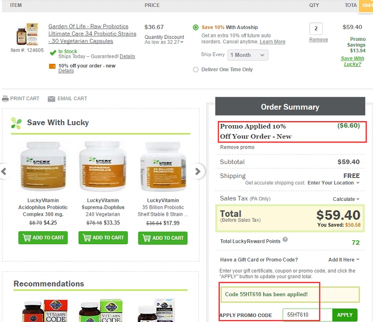 【55专享】LuckyVitamin.com：全场营养*品、有机食品等 低至4折+新用户享额外9折