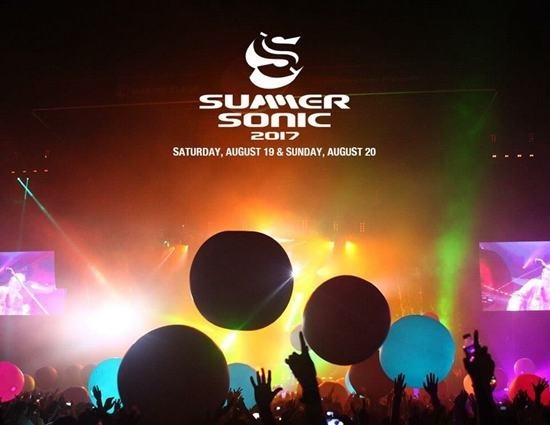 日本Rakuten Global：东京、大阪 Summer Sonic 2017 摇滚音乐节 门票 发售！阵容持续公布中，黑眼豆豆压轴登场！