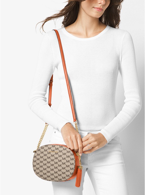 【4折！】MICHAEL Michael Kors Ginny logo 圆形拼接单件斜挎包 $91（约659元）