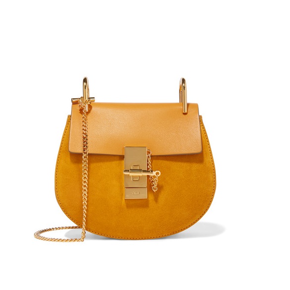 【年中大促】Chloe 麂皮拼色mini “Drew”链条包 09（约7880元）