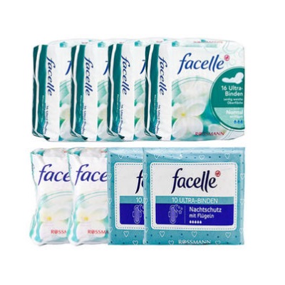 【55专享】包邮*！Facelle 菲思乐 日用+夜用卫生巾套装 119元