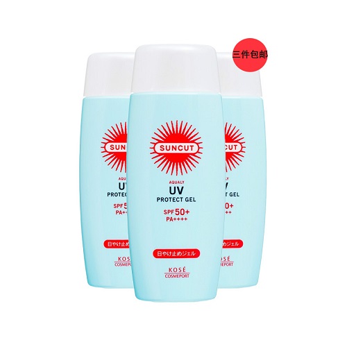 【免运费】高丝 SUNCUT清爽水感*霜 SPF50+ PA++++ 100g×3件 特价2660日元（约165元）  