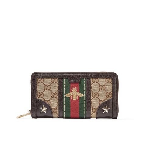 【年中大促】Gucci 古奇 “蜜蜂”+复古Logo印花 长款钱夹 £252（约2199元）