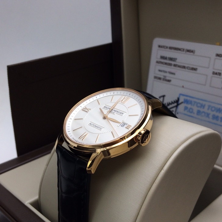 Baume & Mercier名士 Classima Executives系列 瑞士18K玫瑰金机械男表10037  $2295（约16148元）