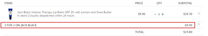 SkinCareRx：Jack Black 唇膏护肤品等 买3付2！