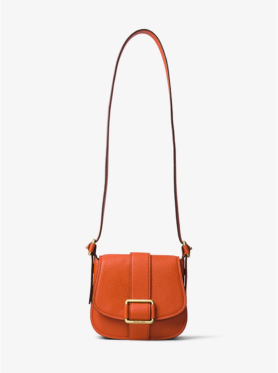 【限时高返！】Michael Kors 中号 Maxine 皮制马鞍包 橘色/黑色可选 $164（约1188元）
