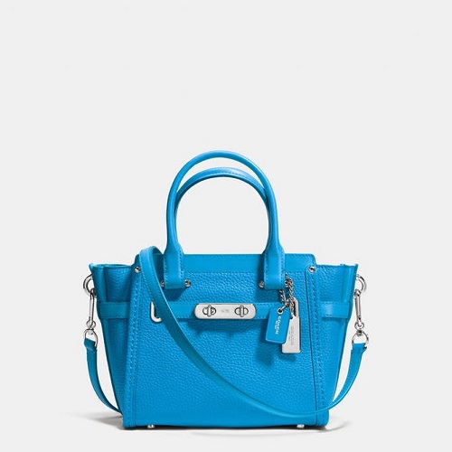 超*利！COACH Swagger 21 鹅卵石牛皮手提斜挎包 5（约1268元）