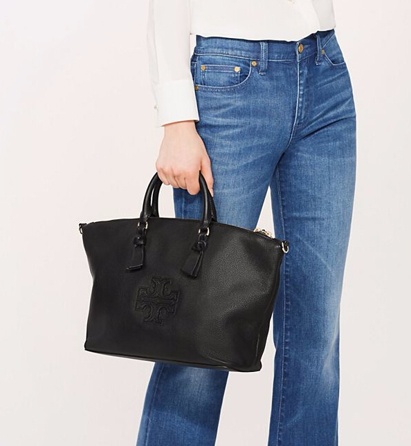 【仅剩1只！】Tory Burch 汤丽柏琦 HARPER 荔枝纹*黑色饺子包 $319（约2311元）