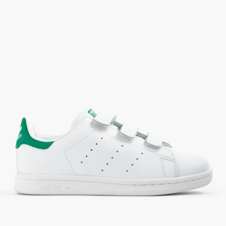 额外7.5折 Adidas Originals 三叶草 Stan Smith *术贴大童款运动鞋 绿尾/蓝尾可选 $48.75（约353元）