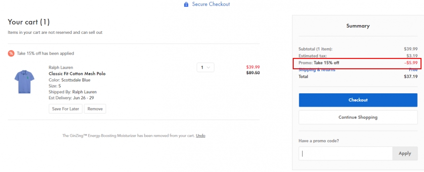 新人首单额外8.5折 Spring：精选 Ralph Lauren 男士Polo衫等 低至4.5折