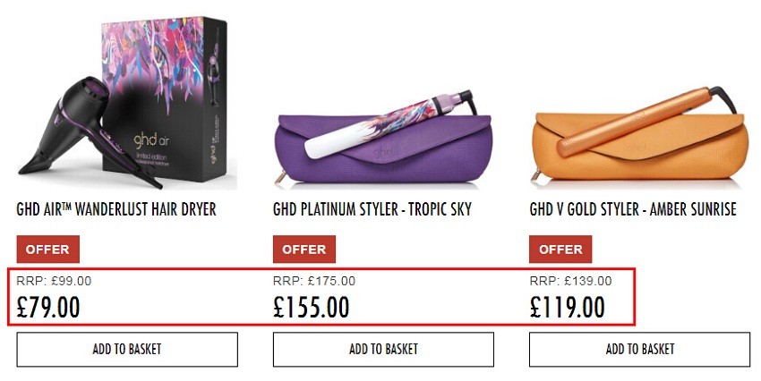 HQhair：GHD 直板夹等专业护发产品 立减￡20！