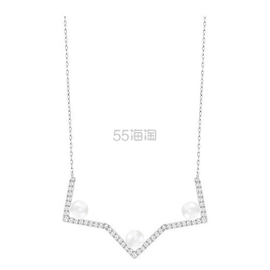 【5折好价！】SWAROVSKI 施华洛世奇 Edify 中号 V 形镶嵌环颈项链 $62.5（约453元）