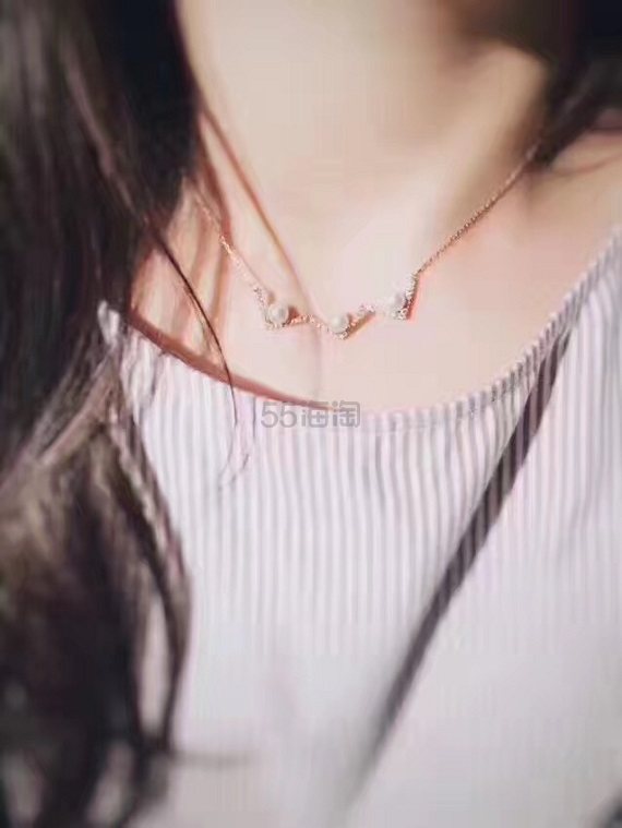 【5折好价！】SWAROVSKI 施华洛世奇 Edify 中号 V 形镶嵌环颈项链 $62.5（约453元）