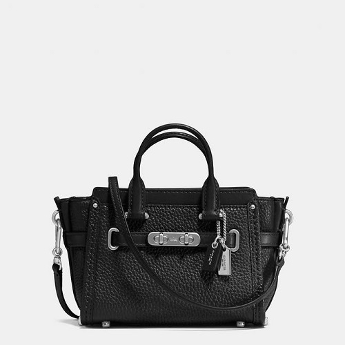 超*利！COACH Swagger 15 鹅卵石牛皮手提斜挎包 5（约905元）