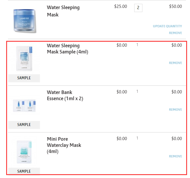 Laneige 美国官网：兰芝 睡眠面膜等 赠高达6件好礼+含睡眠面膜及唇膜中样！