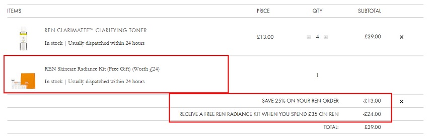 REN 清透控油爽肤水 150ml ￡9.75（约85元）