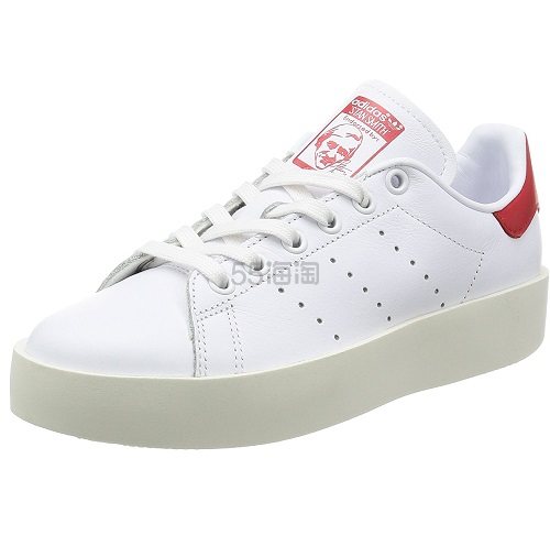 8折！Adidas 阿迪达斯 Stan Smith BD经典厚底小白鞋 绿尾/红尾 8719日元（约523元）