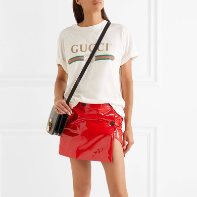 TopShop Unique 高端设计师线 红色迷你皮短裙 5（约1701元）