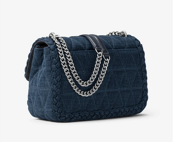 【首次降价！】MICHAEL Michael Kors Sloan 女士大号牛仔链条单肩包 $156（约1130元）