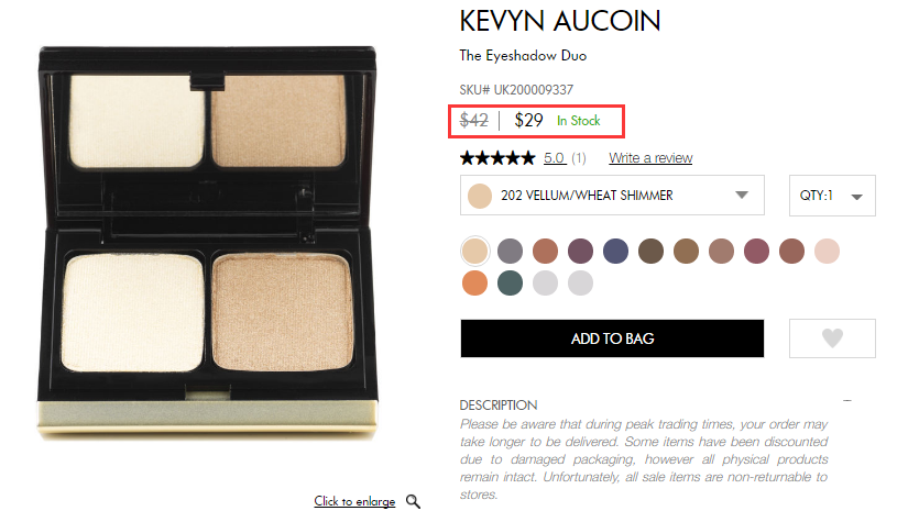 Space NK 美国官网：Kevyn Acoin 专业彩妆师品牌 低至5折！