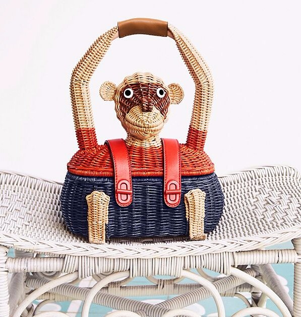 【奇葩小清新萌物！】Tory Burch 汤丽柏琦 MONKEY SATCHEL 手提包 $244（约1767元）