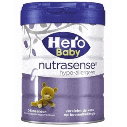 荷兰直邮！Hero Baby 英雄宝贝 Nutrasense Hypo-allergenic 低敏性奶粉1段 700g 142元