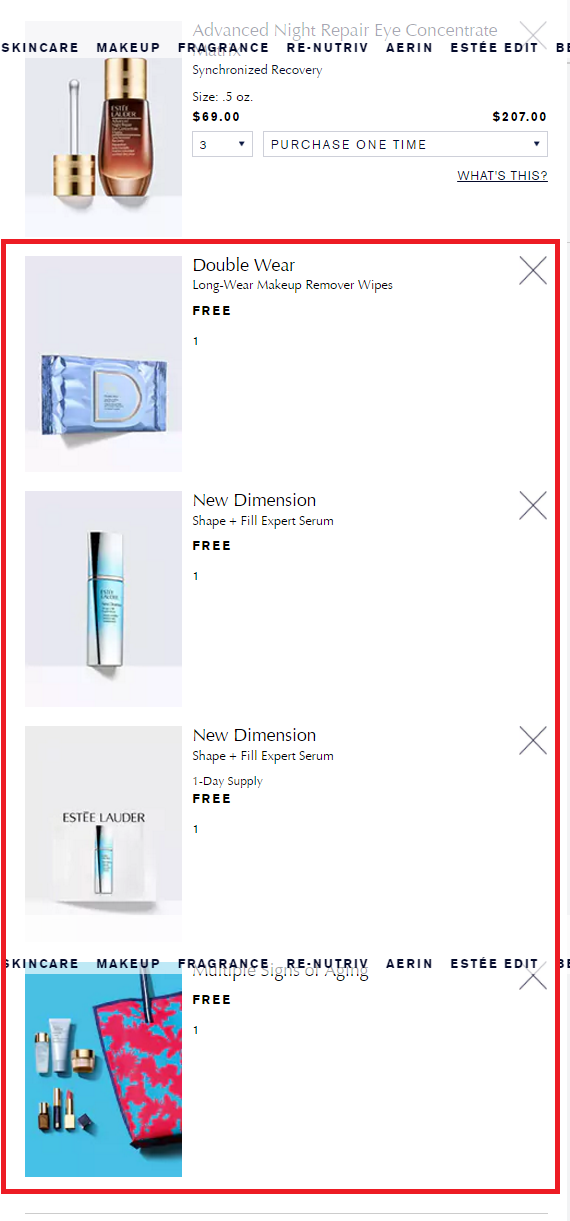 送两件正装！Estee Lauder 雅诗兰黛美国官网：ANR系列全场满送7件礼包+满0送2件正装+1件小样