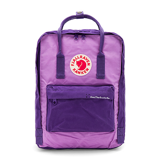 Fjallr*en 北极狐 Kanken 经典双肩包 紫色拼接 （约435元）