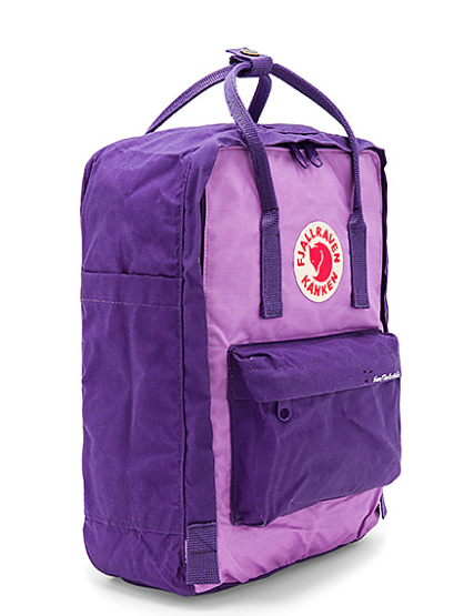 Fjallr*en 北极狐 Kanken 经典双肩包 紫色拼接 $60（约435元）