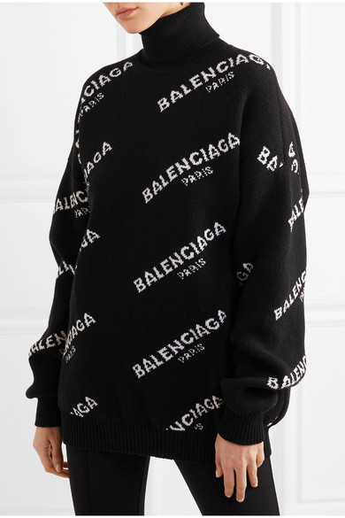 杨幂同款！Balenciaga 早秋系列 Logo印花高领毛衣 £725（约6205元）