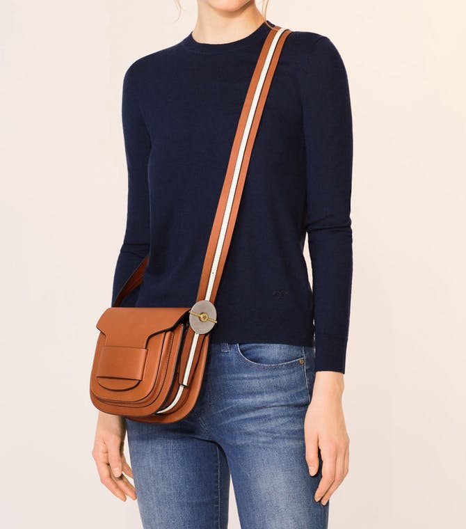 仅剩一个 额外7.5折 Tory Burch 新季马鞍包肩背包 棕色 0.3（约1668元）