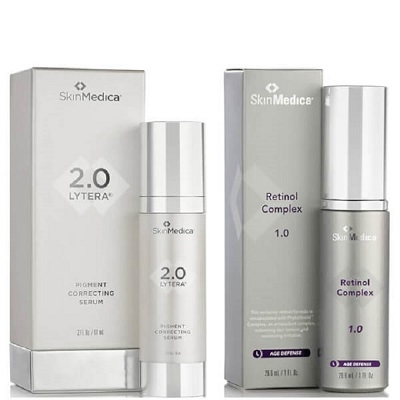 6.5折+送杜克CEF精华中样！SkinMedica *A醇精华套装  9.41（约1155元）