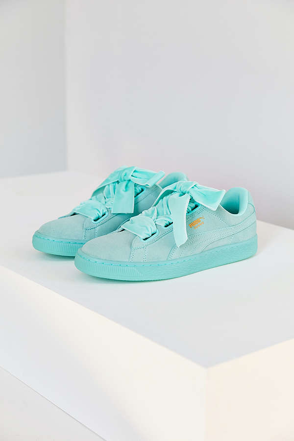 【超低价 拼你手速！】PUMA SUEDE HEART 马卡龙色运动鞋 Tiffany 蓝 $27.99（约203元）