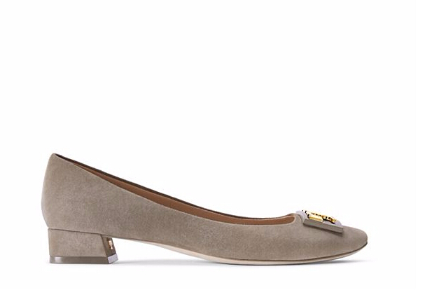 【优雅知性小方跟！】TORY BURCH 汤丽柏琦 GIGI SUEDE PUMP 女士麂皮方跟鞋 $104.3（约753元）