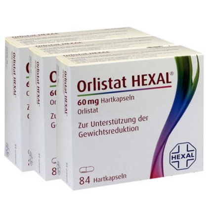 新低价！Hexal Orlistat 奥利司他 控油*身硬胶囊 84粒*3盒 包邮到手价72.98欧（约563元）