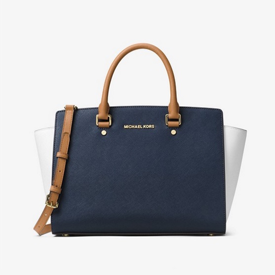 【通勤包首选！】MICHAEL Michael Kors 迈克高仕 Selma 大号拼接色耳朵包 $201（约1456元）