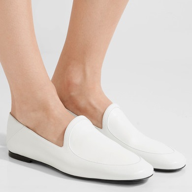 【送价值5的Chloe 墨镜】Jil Sander “性冷淡风”白色踩脚乐福鞋 9（约2455元）
