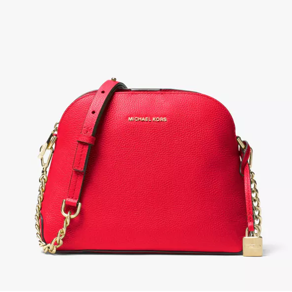 捡漏一只 Michael Kors Mercer 皮制圆顶斜肩包 红色 .7（约722元）