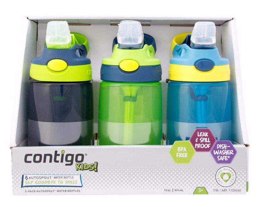 【免费直邮到手！】Contigo 康迪克 儿童*防漏运动吸管杯 3个装*414ML 135元