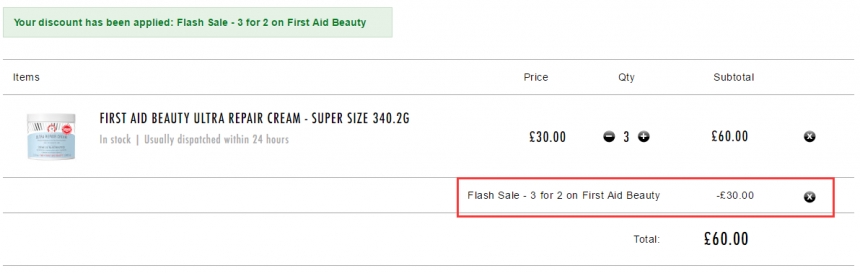 【*后1天】买3付2！First Aid Beauty *面霜 304.2g £20.1（约175元）