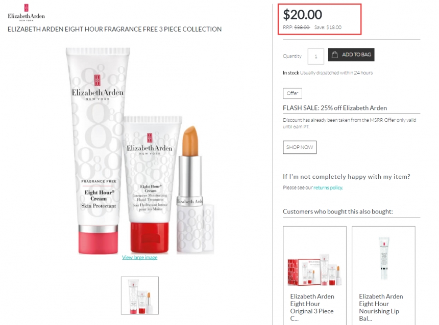 【闪促】SkinStore：Elizabeth Arden 伊丽莎白雅顿 美妆护肤 7.5折！