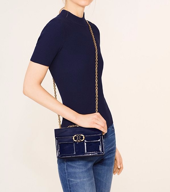 【仅剩1只！】Tory Burch 汤丽柏琦 GEMINI LINK 皇家蓝 小号链条包 $329（约2383元）