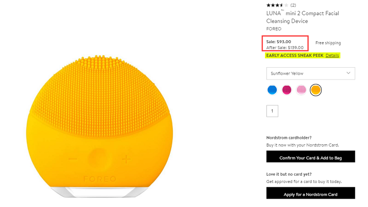 【周年庆】Nordstrom：FOREO Luna 声波硅胶洁面仪、Issa 硅胶牙刷等 低至6.7折！